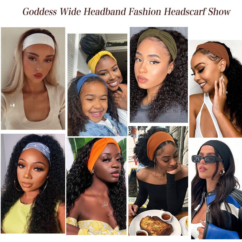 XTREND 4 Packs Wide Headbands for Women Fashion Head Wraps Boho Printed Hair Stretchy Knotted African Headbands Suitable For Outdoor Sport Yoga Girls Bandeau Hair Accessories