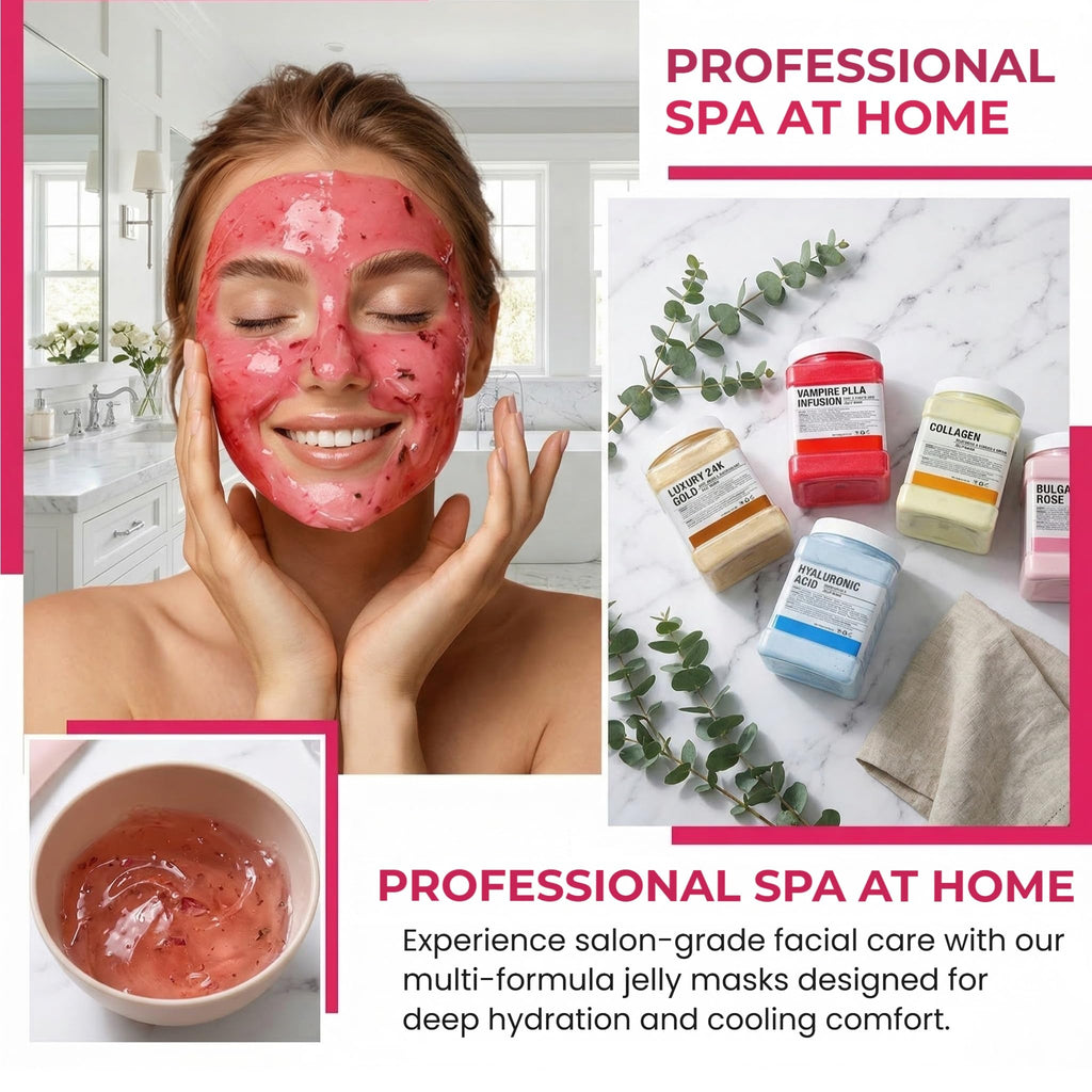 Collagen Jelly Mask – Jelly Mask for Facials & Vajacial, Mascarilla Hidroplástica Facial,Esthetician Supplies for All Skin Types (6 Packs)