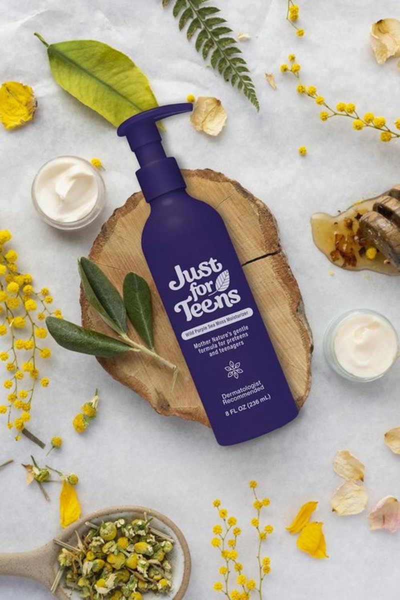 Just For Teens Daily Face & Body Moisturizer | Natural Ingredients | For Oily, Sensitive Skin | Teens Best Skincare | 6oz