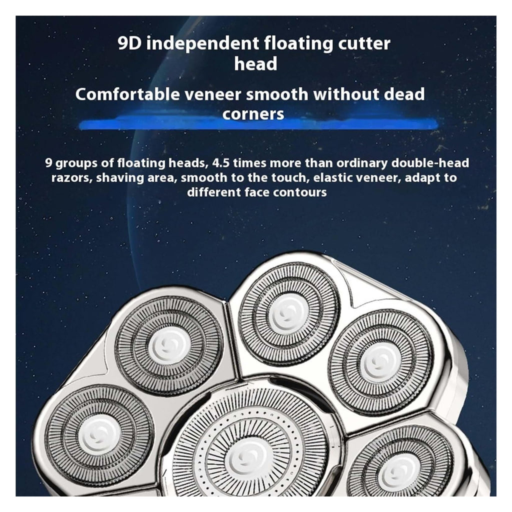Baldy Pro Head Shaver, 9.0 Shaver - IPX7 Waterproof Wet Dry Razor, Rechargeable Cordless with Smart Screen Display, Ideal for Travel/Home/Office
