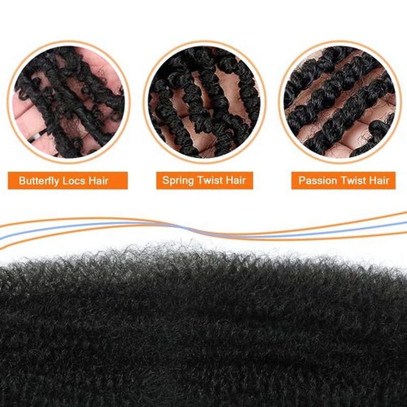Springy Afro Twist Hair 12 Inch 3 Packs Pre Fluffed Marley Twist Braiding Hair for Black Women (12 inch, 4#)