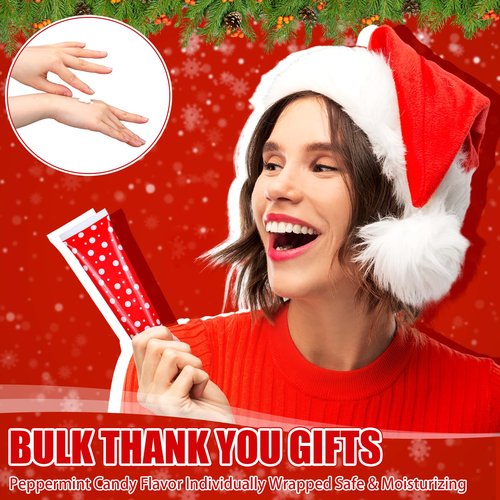 Dansib 30 Pcs Christmas Hand Cream Bulk Mini Hand Lotion Candy Cane Scented Peppermint Lotion Christmas Stocking Stuffers Bulk Holiday Gifts Employee Staff Teacher Appreciation Gifts for Coworkers