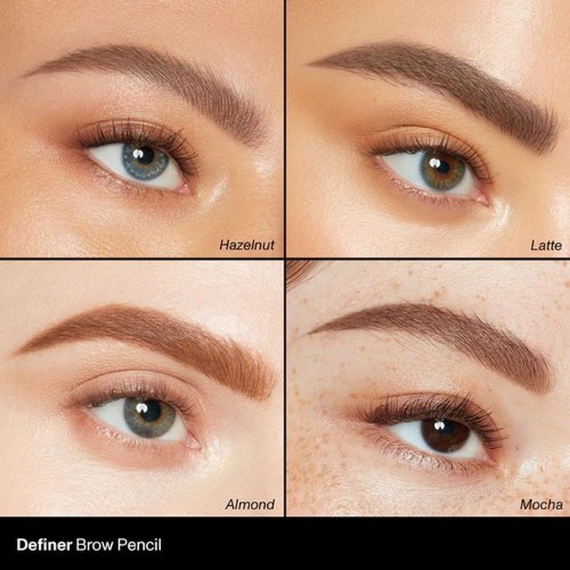 Morphe Definer Dual-Ended Brow Pencil - Precision Eyebrow Shaping & Filling Tool - Almond (0.003 oz)