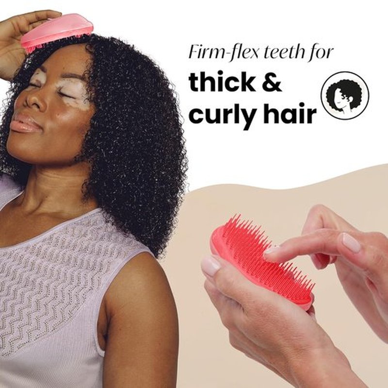 Tangle Teezer Original Detangler Brush - Perfect for Thick & Curly Hair | Pink Punch Color