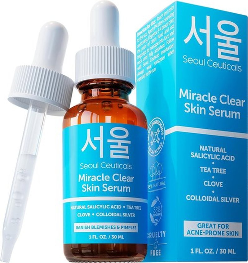 SeoulCeuticals Acne Serum - Rapid Action Skin Care Treatment with Salicylic Acid & Tea Tree | 1oz