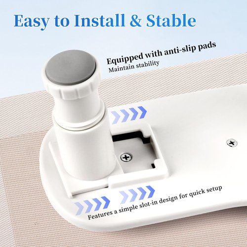 Big Adjustable Nail Arm Rest for Nails Tech with Rotating Phone Holder, U-Shaped Manicure Hand Rest, PU Leather Hand Stand with Pad for Nail Salon, Nail Tech, and DIY(White)