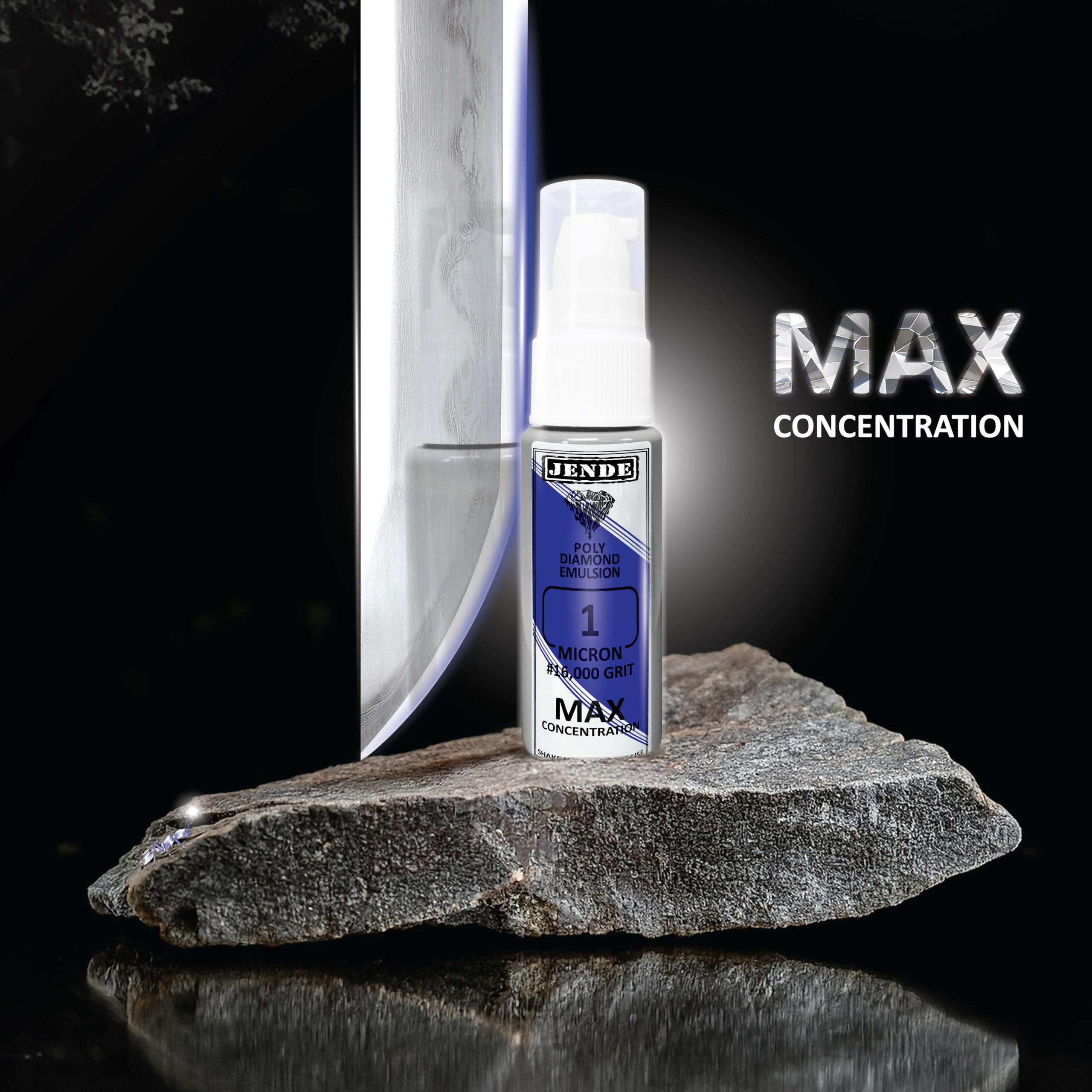 Jende 1 Micron Max Concentration Poly Diamond Stropping Emulsion 20ml - Higher Diamond Carat level