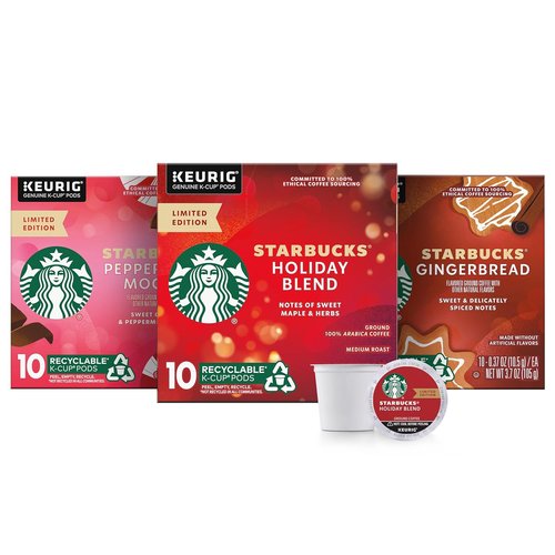 Starbucks K-Cup Coffee Pods - Medium Roast, Naturally Flavored, 100% Arabica | Limited Edition (30 Pods)