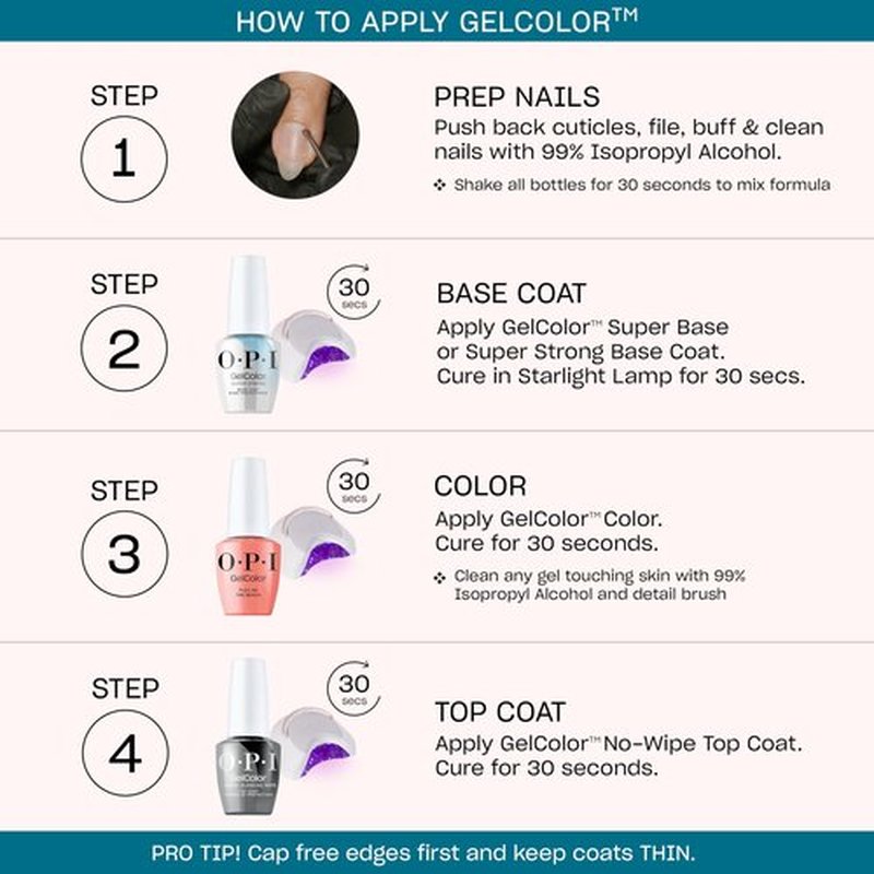 OPI GelColor Midnight Mantra | Opaque Dark Navy Blue Crème LED Cure Gel Nail Polish | Salon-Quality Shine, Long-Lasting Wear | Vegan & HEMA Free | 0.5 Fl Oz
