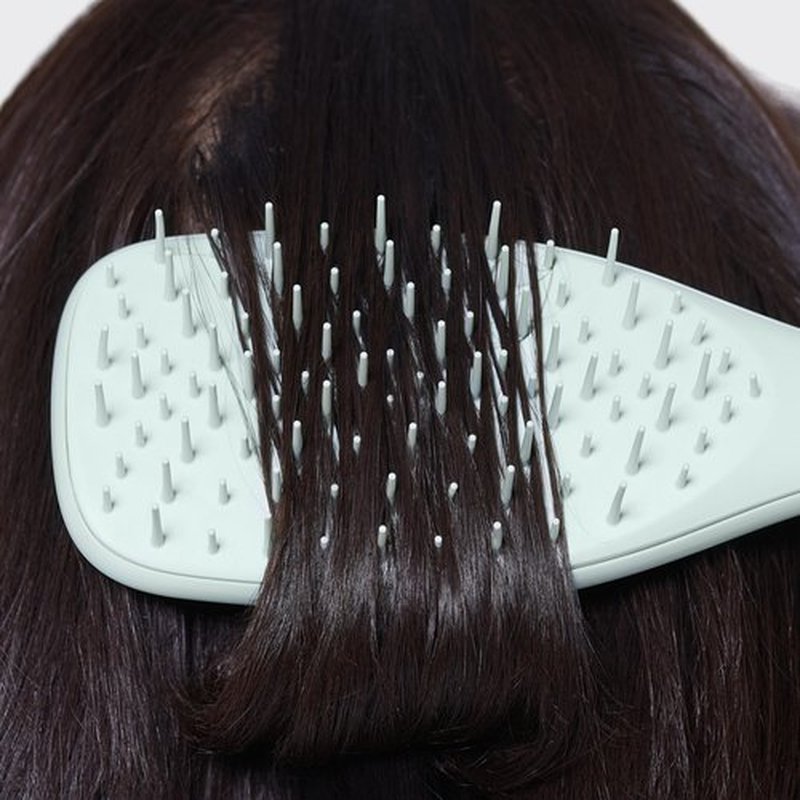 Tangle Teezer Extra Gentle Detangler Hair Brush, with Fewer Bristles for Gentle & Effective Detangling to Minimize Hair Loss & Breakage, Eucalyptus Green