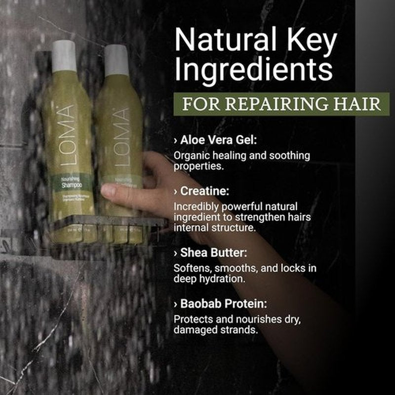 Loma Hair Care Nourishing Shampoo & Conditioner Duo - Hydrating Formula for All Hair Types