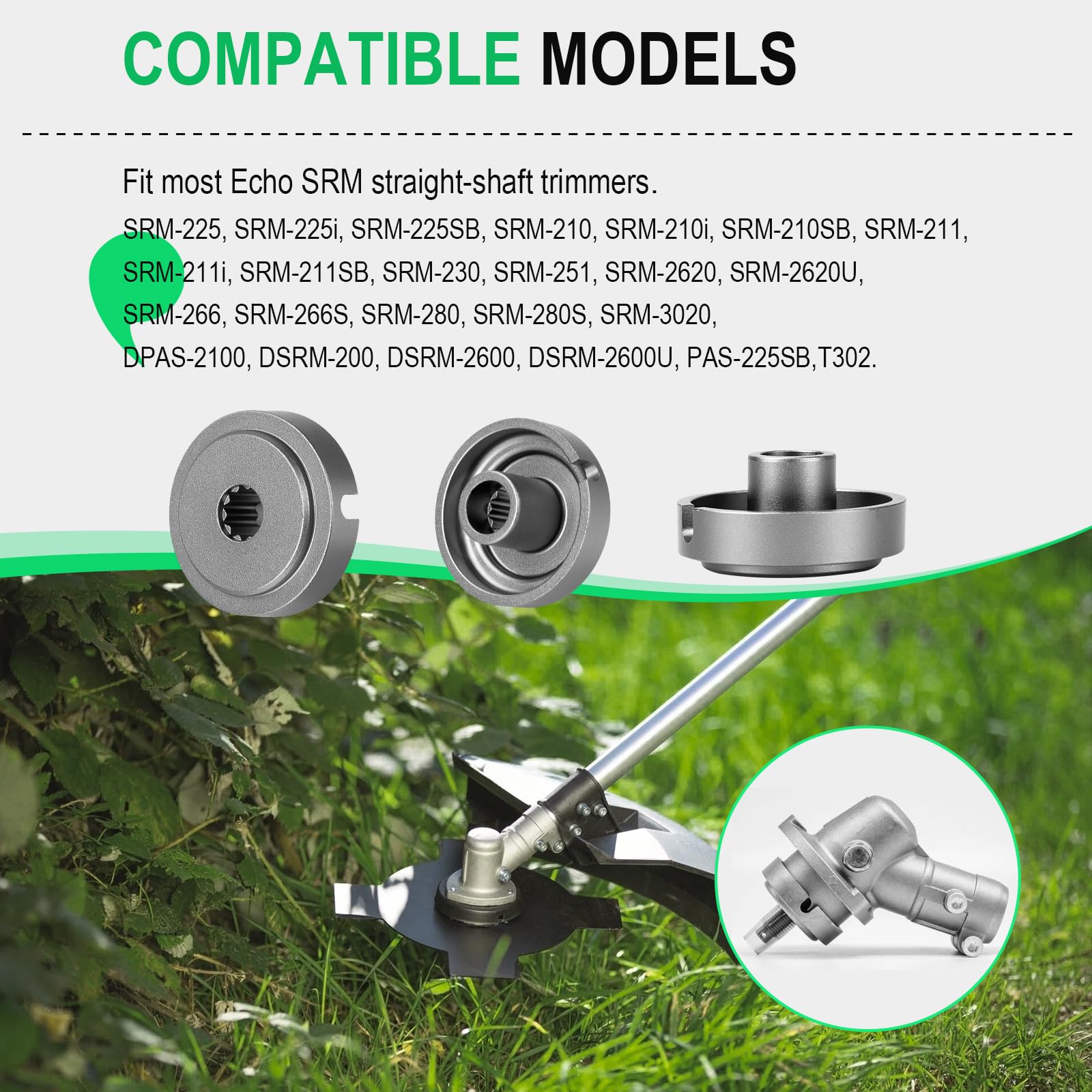 C535000210 Grass Trimmer Adapter Plate Fit for Echo String Trimmer Head, Blade Adapter Replacement Parts for Echo Blade Conversion Kits Used on SRM-225 SRM-280 SRM-266 SRM-210 SRM-211 SRM-251 SRM2620