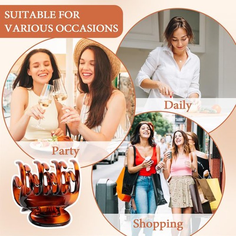Auseibeely 8 Pcs 1.6" Small Claw Clips for Women Girls, Double Row Teeth Hair Clip for Thin/Fine/Medium Hair, Tortoise Shell & Black Non-Slip Jaw Clips Cute Accessories for Half Up Half Down