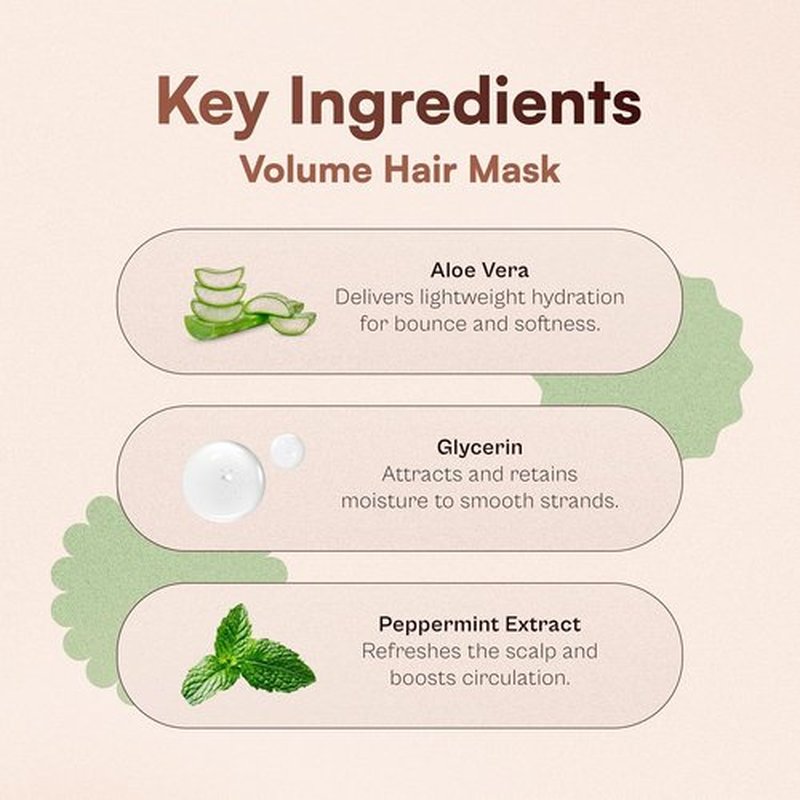 Nunzio Saviano Volume Hair Mask - Lightweight Deep Conditioning Treatment with Aloe Vera - 16.9 oz / 500 mL - Adds Volume, Hydration & Shine