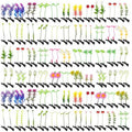 Tigeen 100 Pcs Rave Sprouts Bean Sprout Funny Hair Clips Mixed Style Plant Hairpins Hair Accessories for Home Party Irish(Mixed Style)