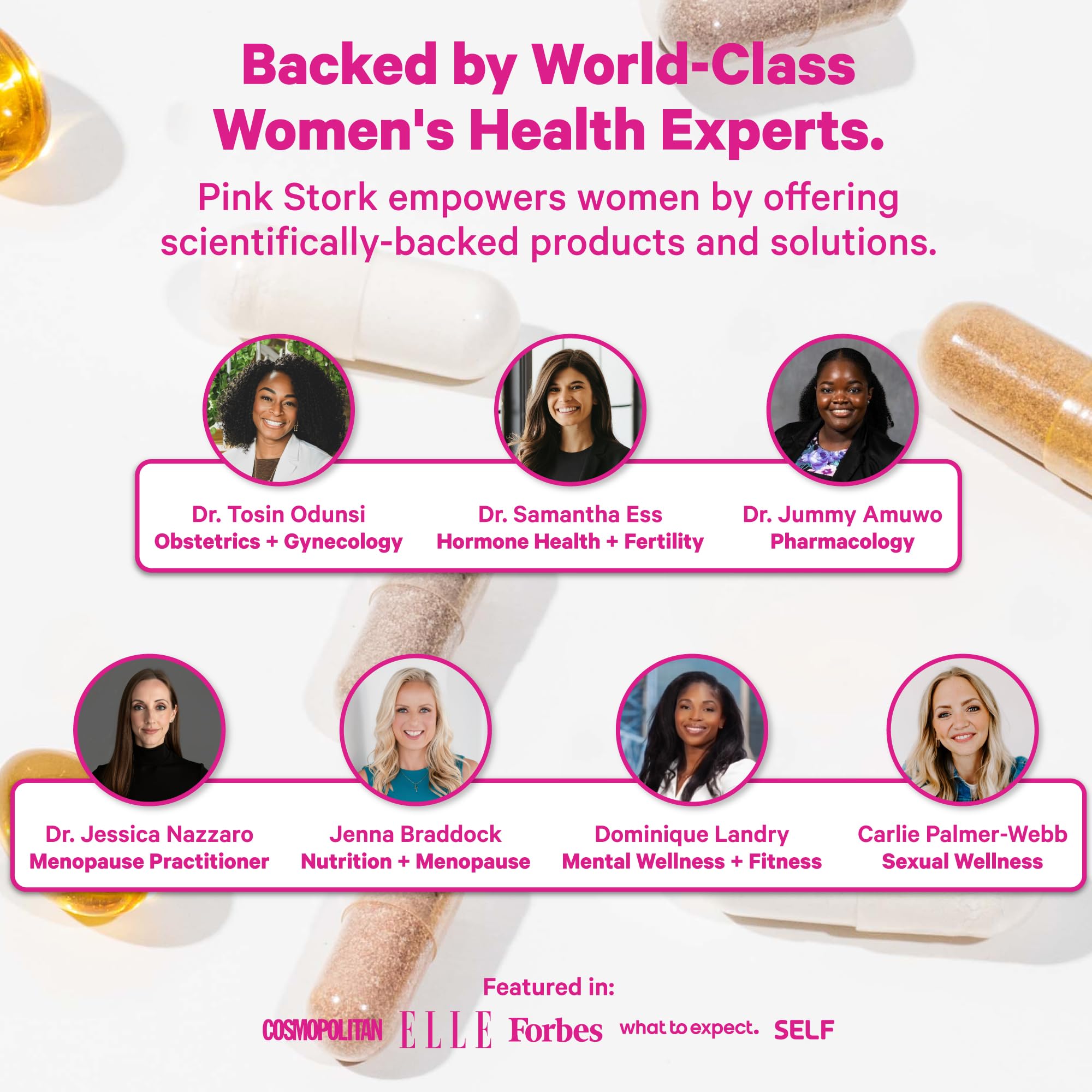 Pink Stork Postpartum Hair Loss Gummies | Biotin, Pantothenic Acid, Vitamin E, B6, B12 | Postnatal Hair Growth + Regrowth Support | Breastfeeding-Friendly | Postpartum Essentials | 60 Gummies