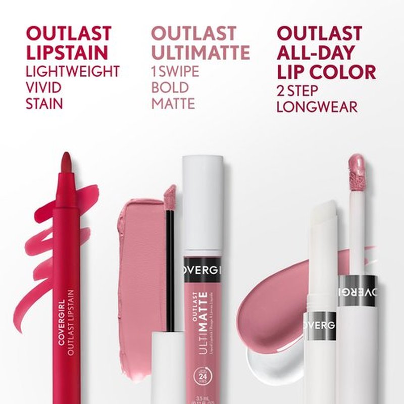 COVERGIRL Outlast All-Day Lip Color With Topcoat, My Papaya (Pack of 2)