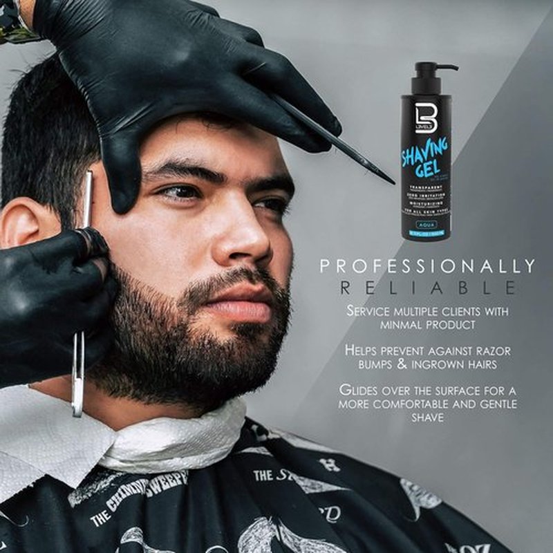 L3 Shaving Gel - Non-Irritating Straight Razor Shave Gel - Refreshing Scent - 6 oz (Aqua)