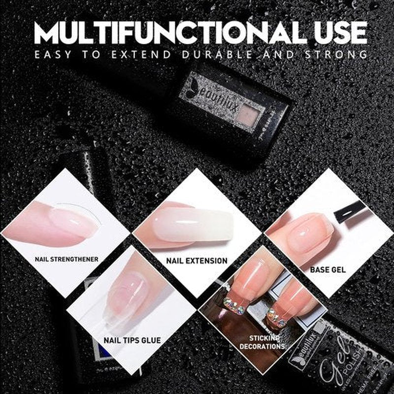 beautilux Builder Base Gel Nail Polish, 5 in 1 HEMA-FREE 6 Colors Builder Nail Gel for Nails Extension Nail Strengthener Soak Off UV Gel Polish, 6 Pcs*7ml