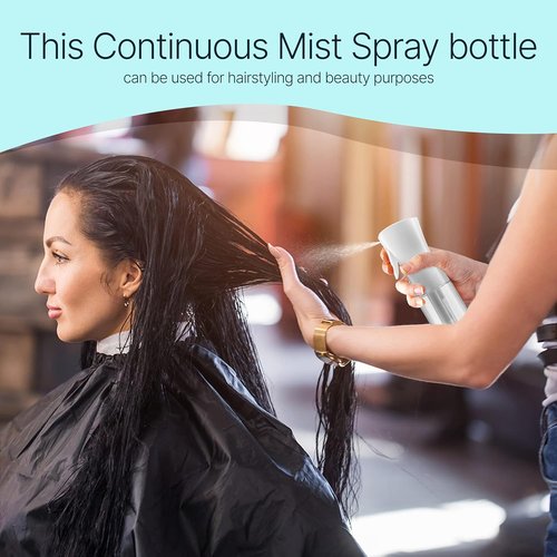 BeautifyBeauties Hair Spray Bottle - Ultra Fine Continuous Mister for Hairstyling & Skin Care | 6.8 Ounces, Black