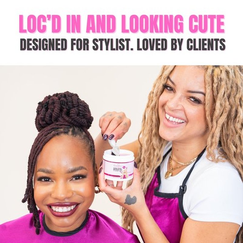 NappStar Super Hold Retwist Gel in Pink, Strong Hold for Locs and Edges, Non-Flaking, 16 Fl Oz