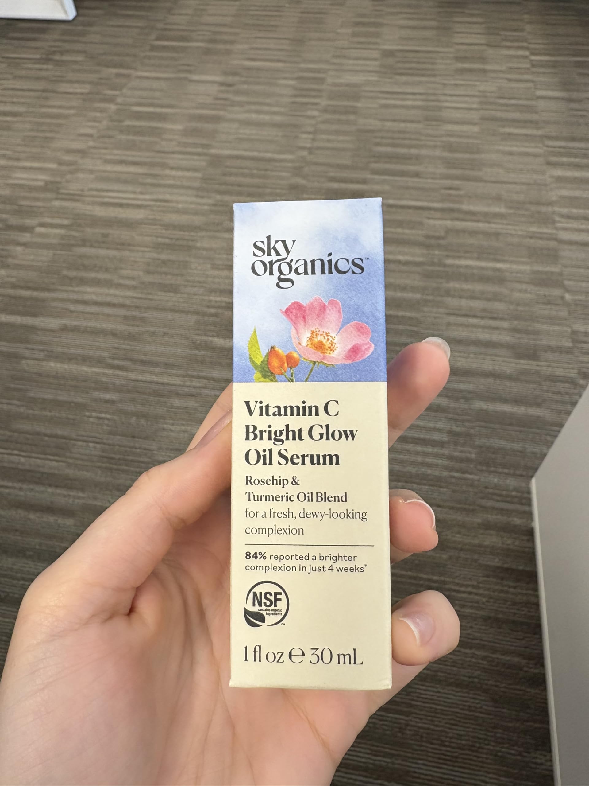 Sky Organics Bright Glow Face Serum,Vintamin C Serum, Helps Rejuvenate Dull Skin, Hydrating, Promotes Brighter-looking Complexion, with Vitamin E, Organic Jojoba Oil & Rosehip Oil, 1 fl oz