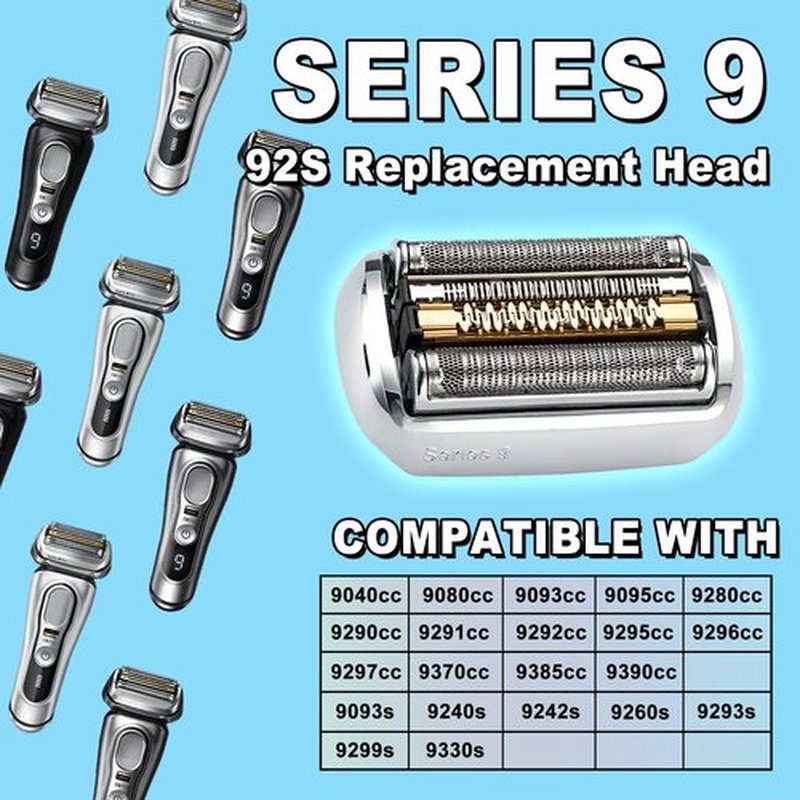 Braun 92S Series 9 Electric Shaver Replacement Head - Upgraded Version for Series 9 Models