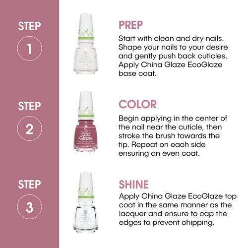 China Glaze EcoGlaze Nail Lacquer, Florgeous, 0.5 oz