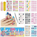 240Pcs Kids False Nail with Glue Children Girls Press on short Nails Long lasting Quick Stick on Cute Pre Glue Full Cover Acrylic Nail Kit for Girls Kids Gift DIY Nail Art Decor (Starry Unicorn）