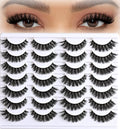 APCYUST Lashes Volume Mink Eyelashes 14 Pairs Cateye Lash Strips Wispy Cat Eye Lashes Natural Look Short Thick Fluffy False Strip Eyelash Full Small Fake Lashes Pack Black Pestañas Postizas for Women