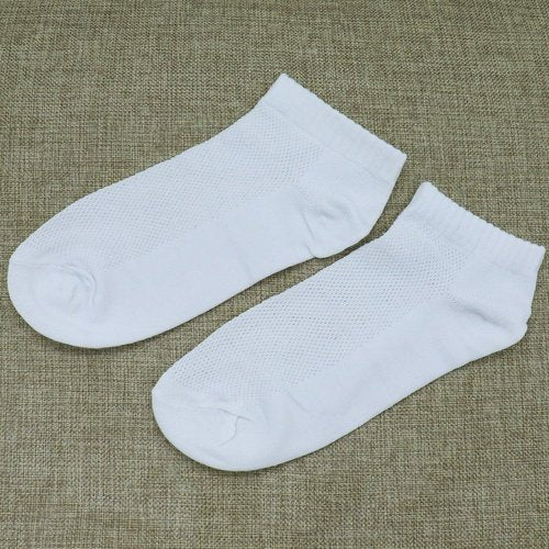 Buorsa 10 Pairs White White Disposable Socks Travel Portable Disposable Replacing Stretchy Socks for Sport Business Travel