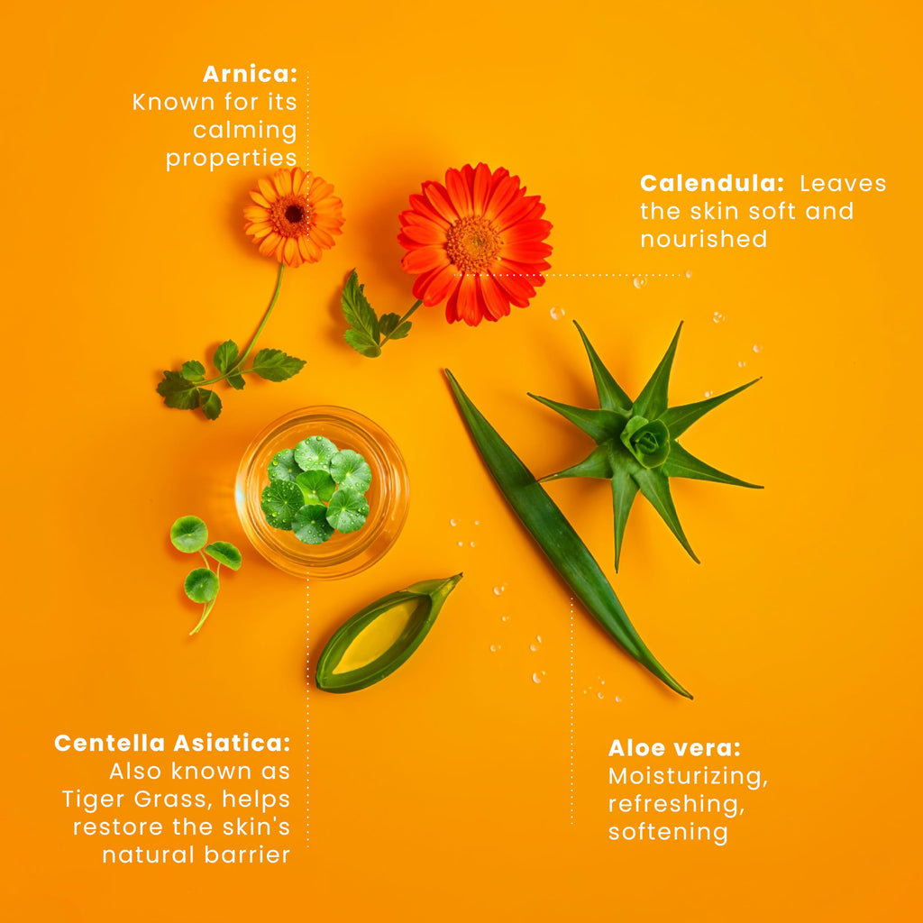 Pili Hydrogel | Face and body Skin Soothing Gel with Arnica, Calendula, Centella Asiatica and Aloe Vera extracts | Multi use calendula gel | Parabens and Alcohol Free | (8.8 Ounce (Pack of 1))