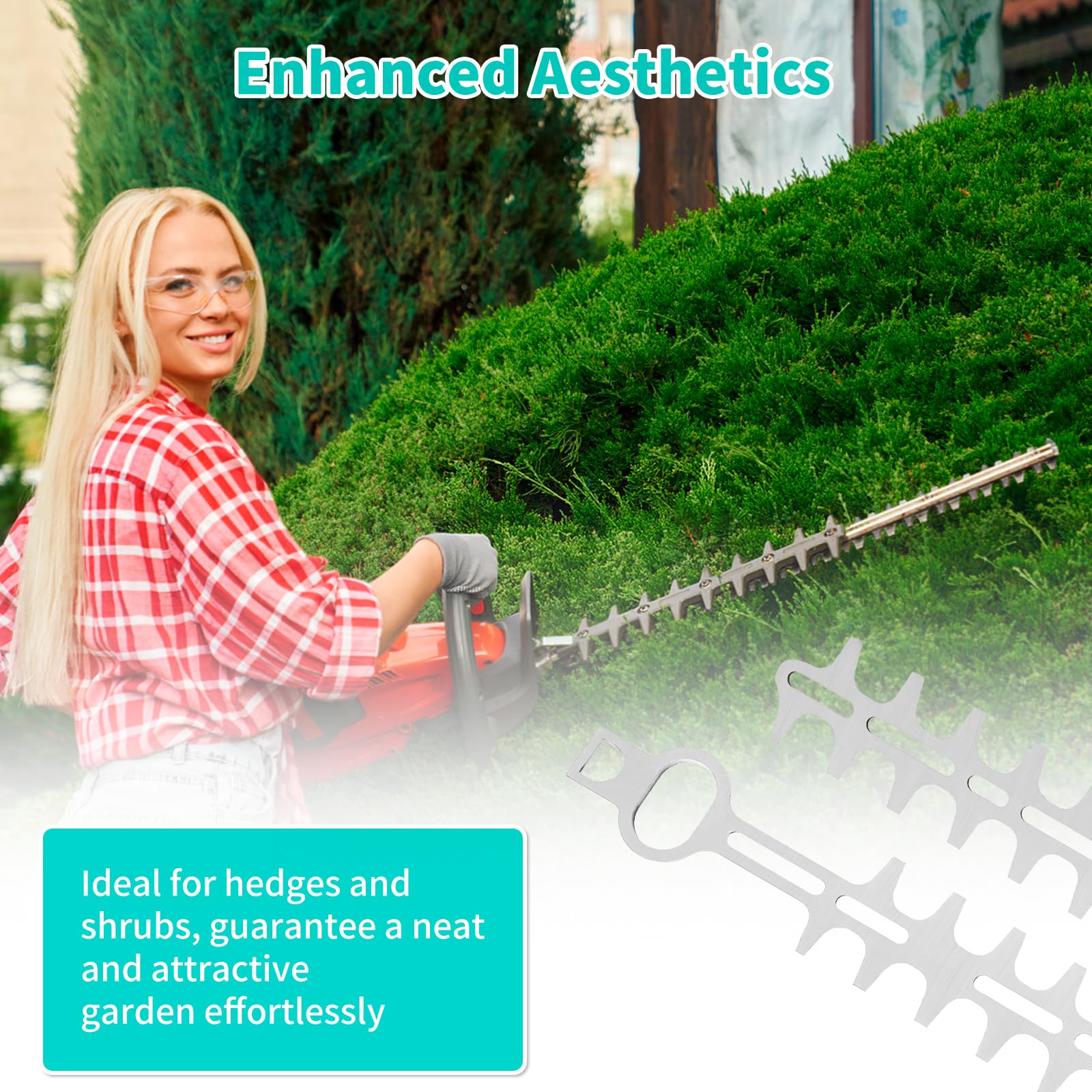 24" Hedge Trimmer Blade Set, Compatible with Sti hl HL94 HL94K, Replaces 4243 710 6004, 1 Pair of 2 Blades