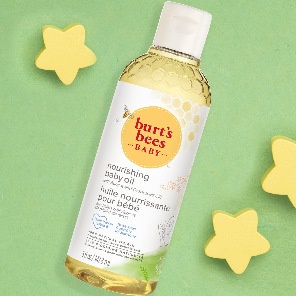 Burt's Bees Baby Nourishing Baby Oil, 100% Natural Origin Skin Care - 5 Ounce Bottle