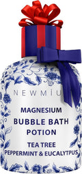 Skiennix Magnesium Bubble Bath - Long-Lasting Foam for Sore Muscle Recovery | Tea Tree & Eucalyptus Relaxation