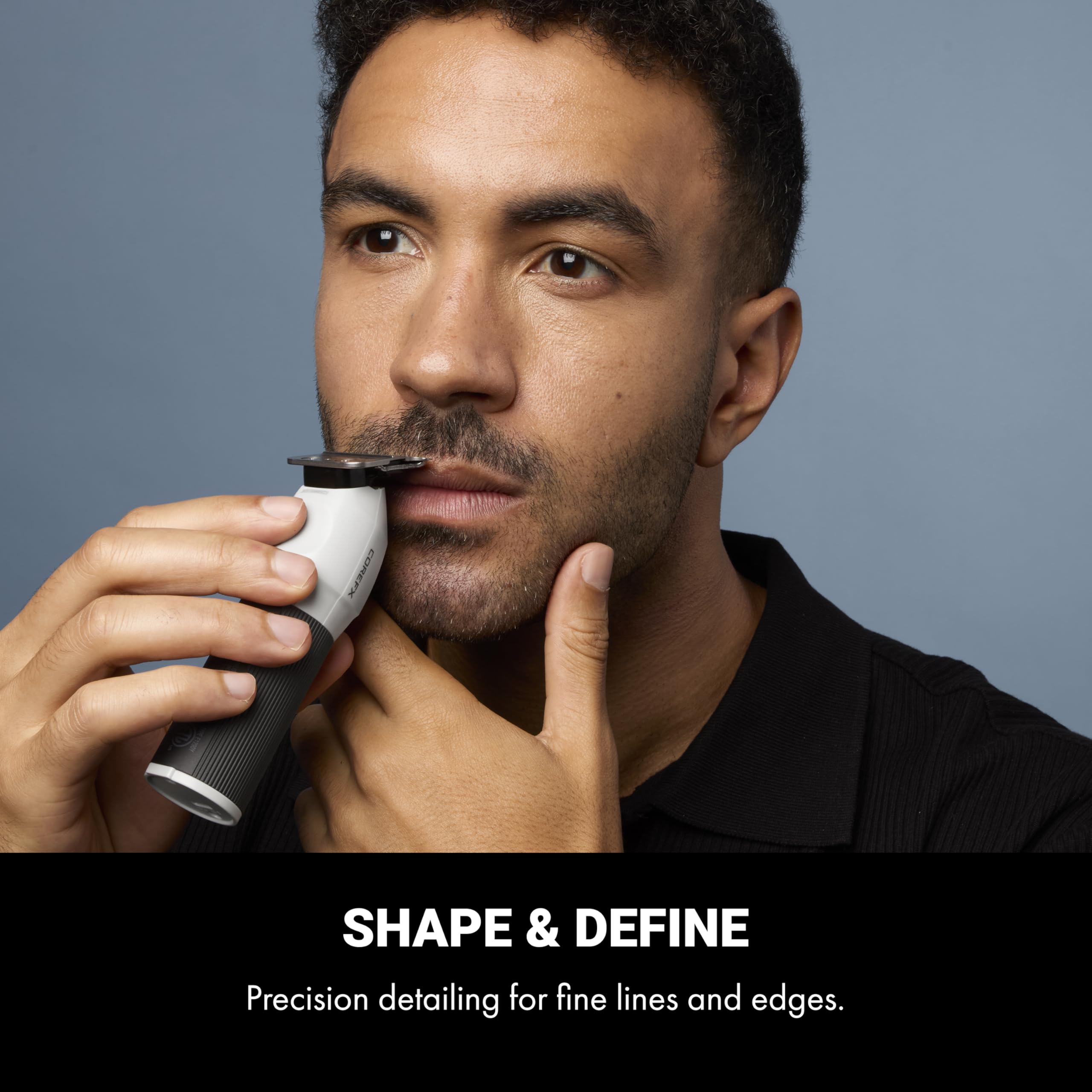 BaBylissPRO COREFX Professional Cordless Beard Trimmer for Men with High-Speed 6,800 RPM Motor and Stainless Steel T-Blade for Precision Detail Work