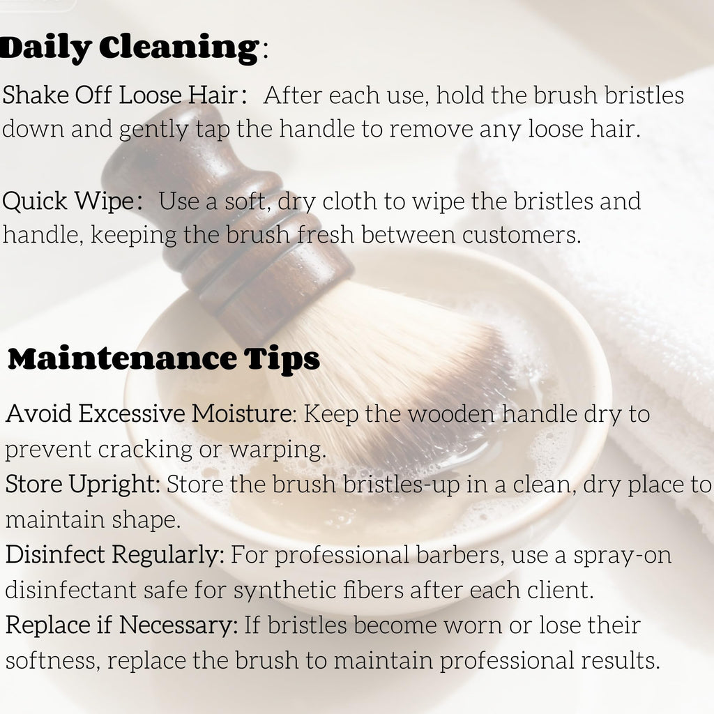 Professional Barber Neck Duster Brush with Soft Dense Bristles & Wooden Handle – Gentle on Skin, Easy to Clean – Ideal for Haircut, Shaving, Barbershop & Home Grooming