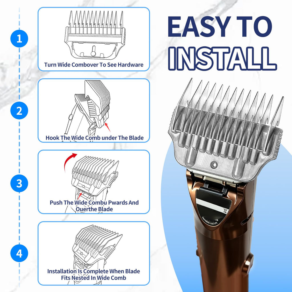 22MM 7/8" Clipper Guard Comb for Wide A5 Blade, Compatible with Andis/Wahl