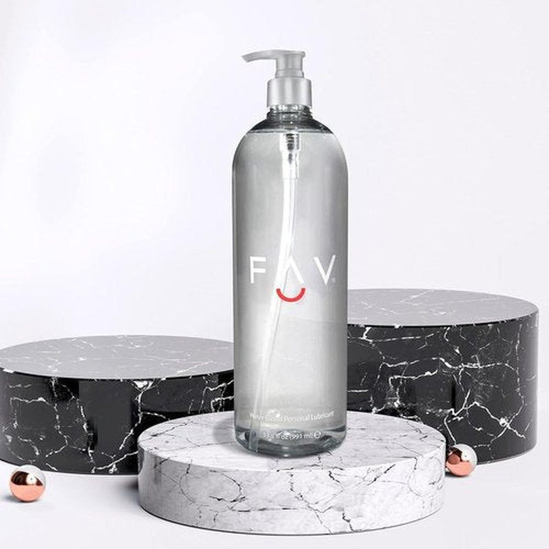FAV Water-Based Luxury Personal Lubricant - Natural Feeling, Toy Friendly & Condom Safe | 33.5 Fl Oz