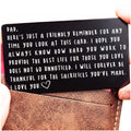 Red Dot Laser Engraving Wallet Card for Dad – Father's Day from Son or Daughter for the Best Dad Ever - Voted Most Meaningful and Unique Gift for Fathers - Gift Ready, Engraved