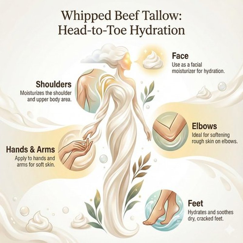 IKARIAN 100% Grass Fed Beef Tallow for Skin Care | Premium Whipped Moisturizer | Face + Body | Single Ingredient, All natural | 4 FL. oz. (Unscented)