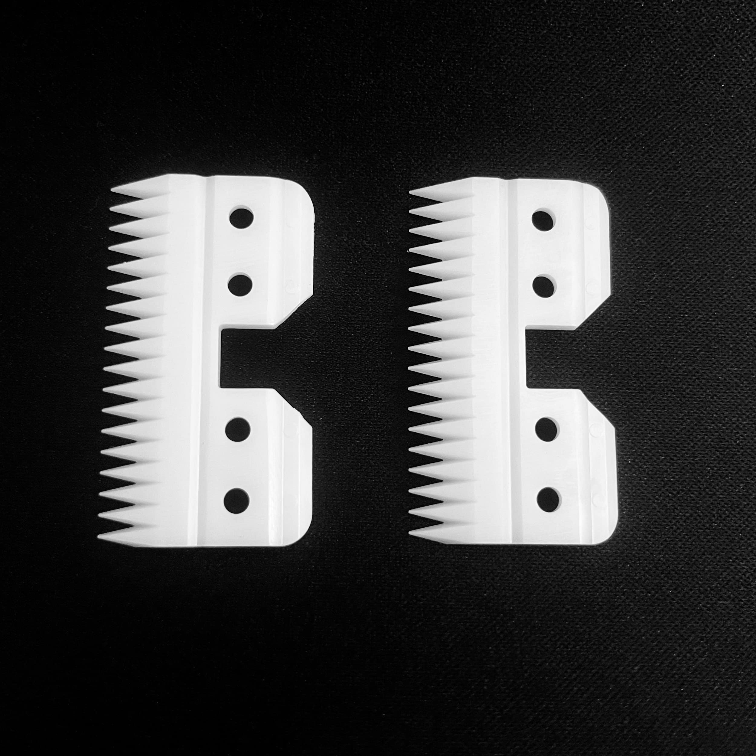 18 Teeth Ceramic Blade Compatible with Oster Fast Feed Clippers Replacement Blades for A5 Grooming Cutter Series, fit for Wahl KM Series, fit for Andis Blade Parts (3FC, 4FC, 5FC, 7FC, #9, #10), White