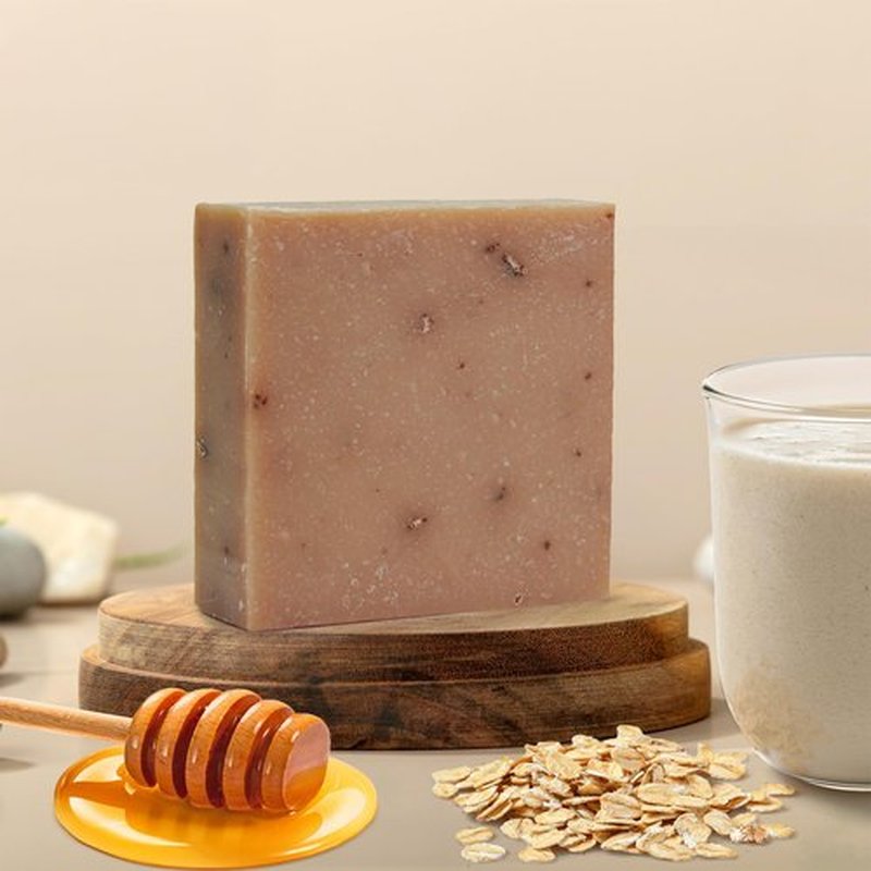 360 Feel Oatmeal Milk and Honey Bar Soap - Made in the USA - Castile Handmade All Natural Cold Processed - Pure Essential Oils - SLS-Free - Moisturizing Lather - (5oz, 4-Pack)