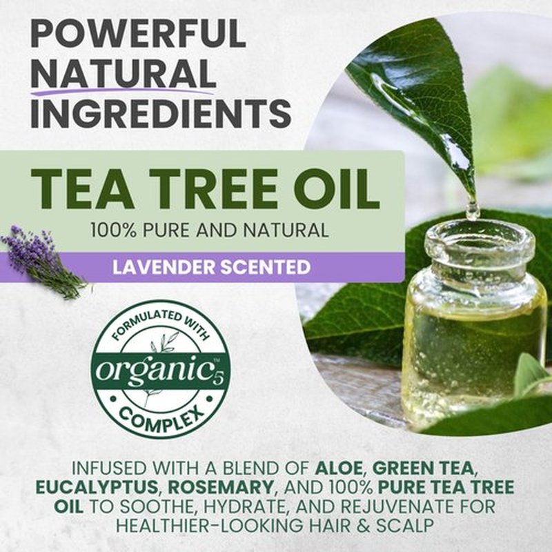 KESMEDIK Tea Tree Lavender Mint Conditioner, Moisturizing Conditioner for Coarse & Dry Damaged Hair, Hydrates & Soothes Itchy Dry Scalp, Detangles & Controls Frizz, 16 fl oz