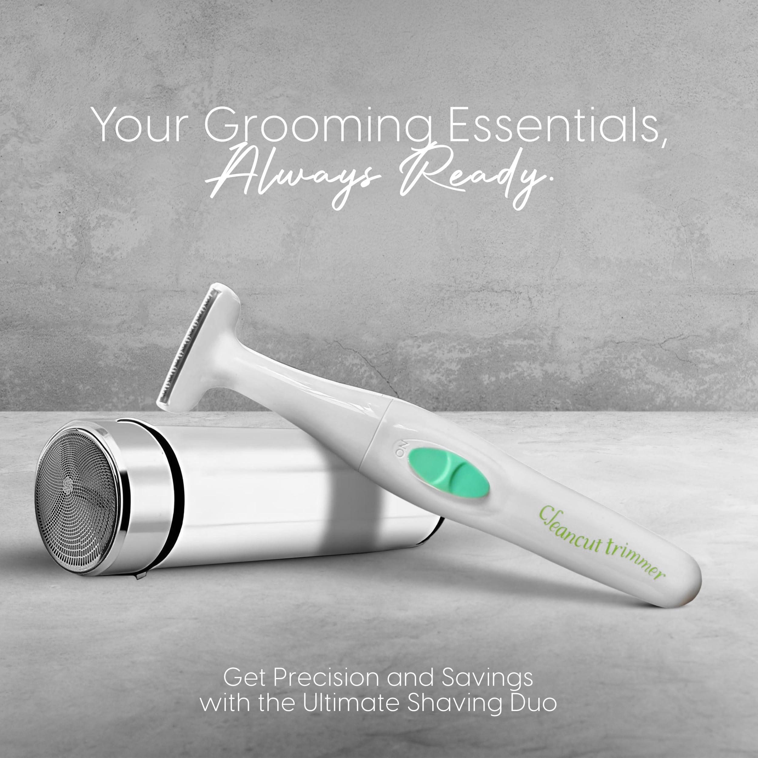 Cleancut T-Shape Personal Shaver for Men and Women, Pubic Hair Trimmer for Intimate Areas, Cordless, Designed for Full Body Grooming – Made in Japan