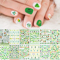 Kalrus 1000+Patterns St. Patrick’s Day Nail Sticker Luck of The Irish Nail Art Stickers Decals Shamrock Nail Decorations for Kids Girl Women Self-Adhesive Nail Tips False Nail Sticker Design 12 Seets