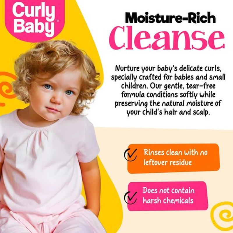 CurlyBaby Curly Detangling Condish - Gentle Spray Conditioner for Babies & Kids, Detangles, Moisturizes, Conditions Curly, Kinky & Coily Hair - Cruelty-Free, Dermatologist Tested, 8 oz