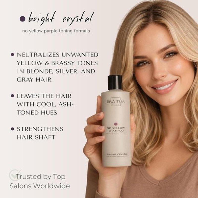 Skiennix No-Yellow Toning Purple Shampoo - Neutralizes Yellow Tones for Blonde & Silver Hair | 250 ml