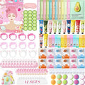130PCS Spa Party Supplies for Girl, Spa Day Favors Essentials Include Face Masks Skincare, Games, Lip Balm, Under Eye Patches, Foot Bath Bomb, Birthday Sleepover Supplies Party Kit for Women Gift Set