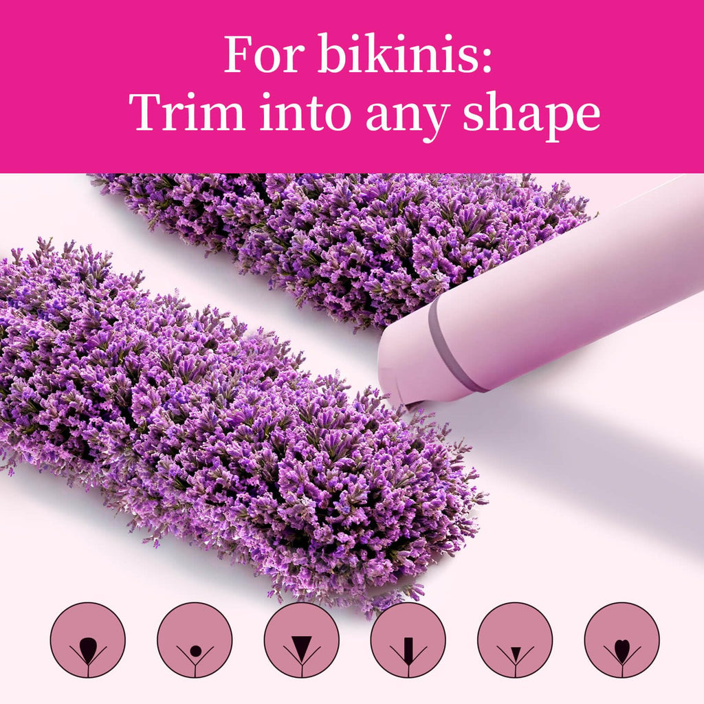 Unimiko 2-in-1 Bikini Trimmer for Women – Electric Shaver for Women, Womens Electric Razor & Trimmer for Sensitive Skin, Adjustable Comb, 100% Waterproof, Portable, USB Charge, Painless (Red)